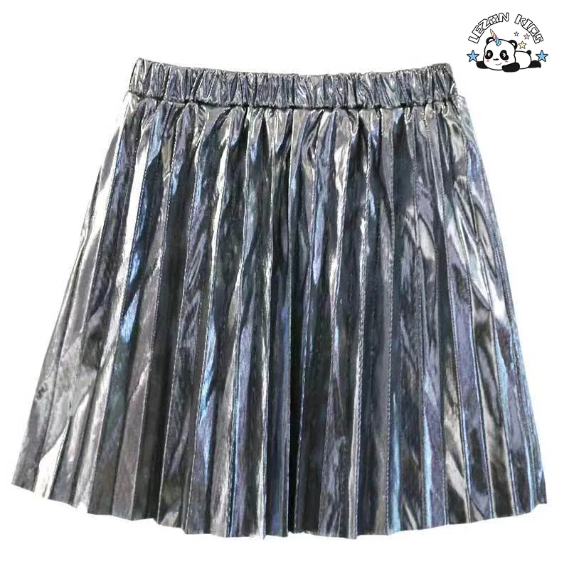 LEZONKIDS - Customizable New Fahion Customized Metallic Young Sexy Mini Summer Girls Skirts for Party